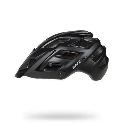 Safe-Tec Thor Helmet Bicycle Smart Helmet with Bone Conduction Speakers and Bluetooth Connected Microphone (Black, Large)