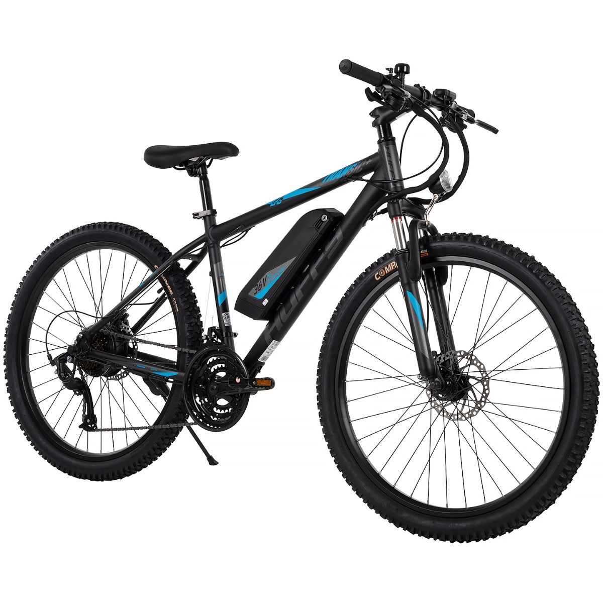 Huffy 26 in. Transic Plus Aluminum Mountain E-Bike, Black